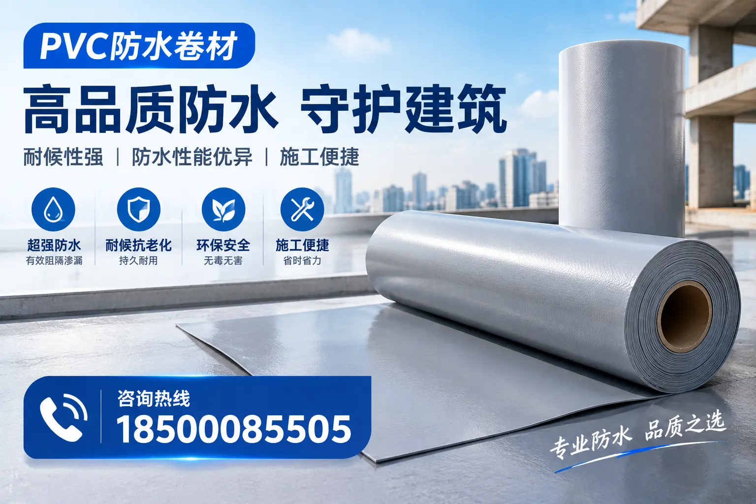 PVC防水卷材的防水效果评测，适合长沙的科学依据